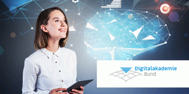 Digitalakademie  (verweist auf: Die Digitalakademie – Ihre Plattform zur digitalen Qualifizierung in der Bundesverwaltung)